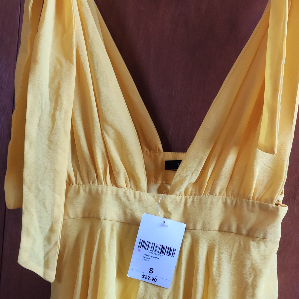 Forever 21 Sunny Yellow Backless Dress